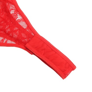 Боді червоний з підв'язками для панчох Star Night і декоративними стрічками на руки, M