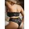 Комплект білизни мереживний топ та трусики Perfect Match Vixen, чорний, Queen Size