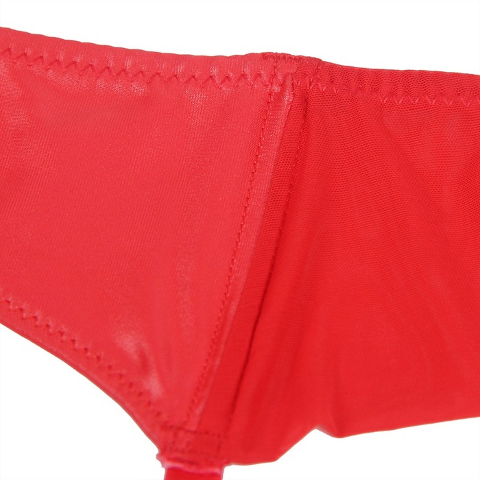 Сексуальні стрейч-трусики Star Night з поясом та підв'язками, із застібкою на 2 гачки ззаду, червоний
