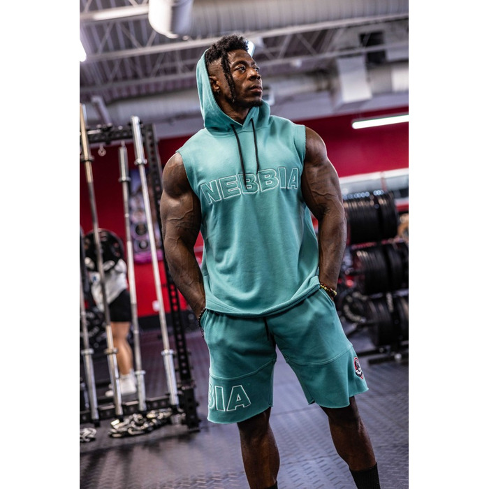 Безрукавка Nebbia Sleeveless Hoodie Sweatshirt IRON BEAST Green 710