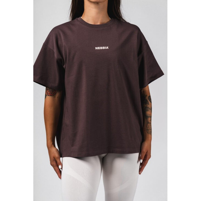 Футболка Nebbia Oversized Tee RESET Dark Brown 491