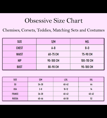 Комплект кружевной Obsessive Joylace с вкраплениями жемчужин, черный, L/XL