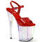 Босоніжки Pleaser Flamingo-809HT *8 дюймів на підборах, 4 дюйми з голографічним тоніком та ремінцем на щиколотці, червоні