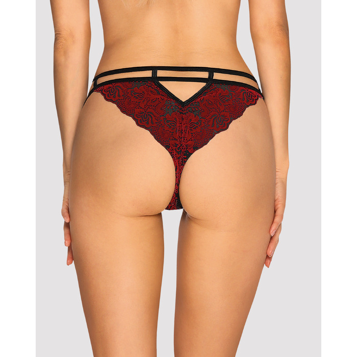 Трусики Obsessive Sugestina Bordeaux-Black L/XL