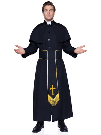 Костюм католицького священика Leg Avenue Priest 2 предмети, чорний, M/L