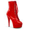 Ботильйони Pleaser Boots Delight-1020 6 дюймів на шнурівці PF, червоні