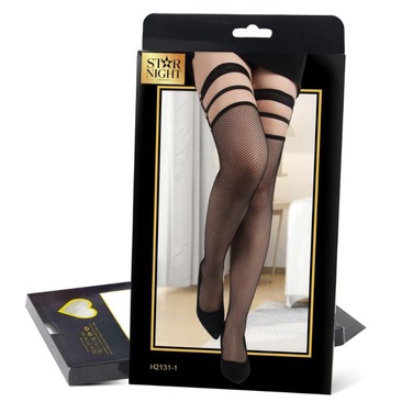 Чулки в сеточку Star Night Fence Net, черный