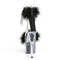 Босоножки Pleaser Adore-724F, каблук 7 дюймов, манжета на щиколотке из меха марабу PF 2 3/4 дюйма, молния сзади, прозрачный/черный