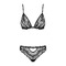 Комплект із відкритими сосками Obsessive Millagro 2-pcs set black S/M