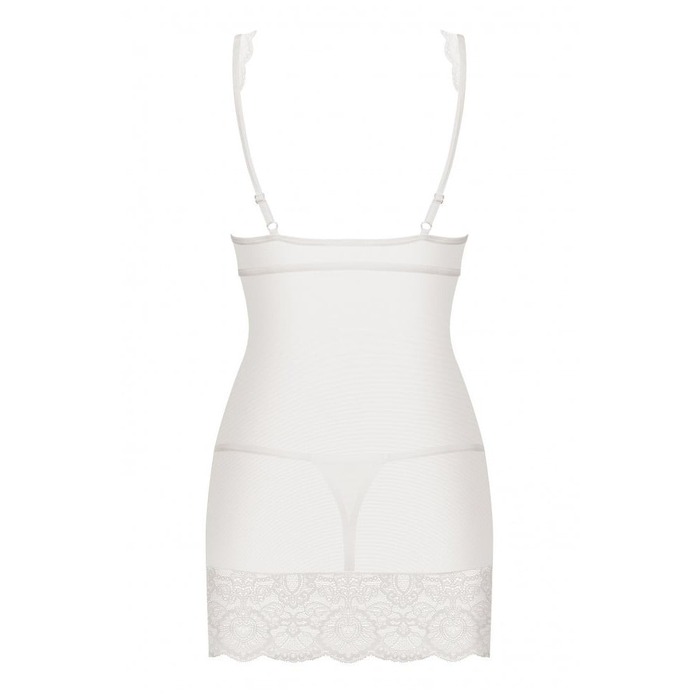 Сорочка эротическая с кружевом Obsessive Сhemise 853-CHE-2 белая