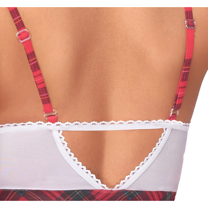 Костюм школярки Cottelli, червоно-білий, 2 предмети, розмір S