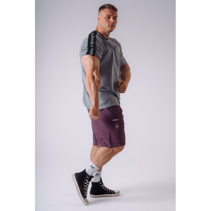 Футболка NEBBIA x Olympia Muscle Cover T-Shirt Light Grey 942
