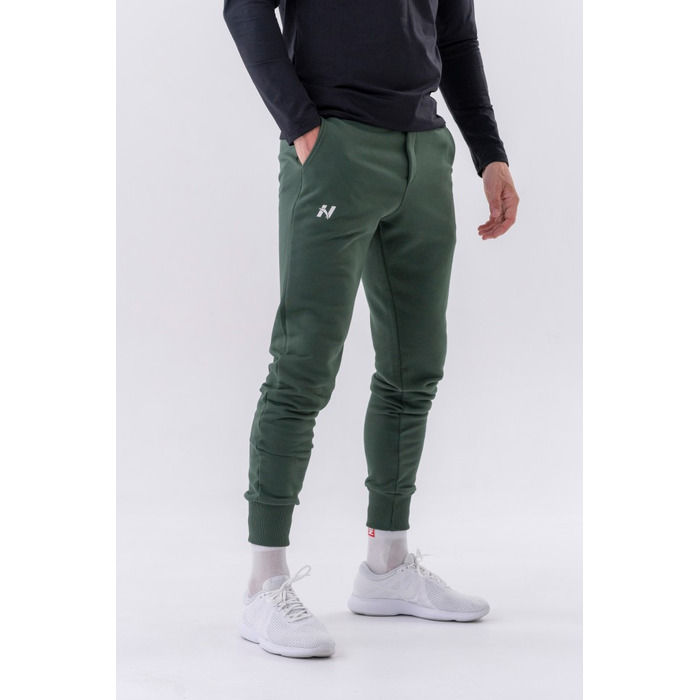 Штани Slim sweatpants with side pockets 'Reset” 321 Dark Green Khaki