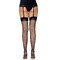 Панчохи з мереживною коронкою One Size Nuna Sheer Thigh High Stockings від Leg Avenue, чорні
