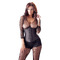 Корсет з відкритим бюстом, L, Cottelli Collection Party Corset Open Cup на талію, чорний