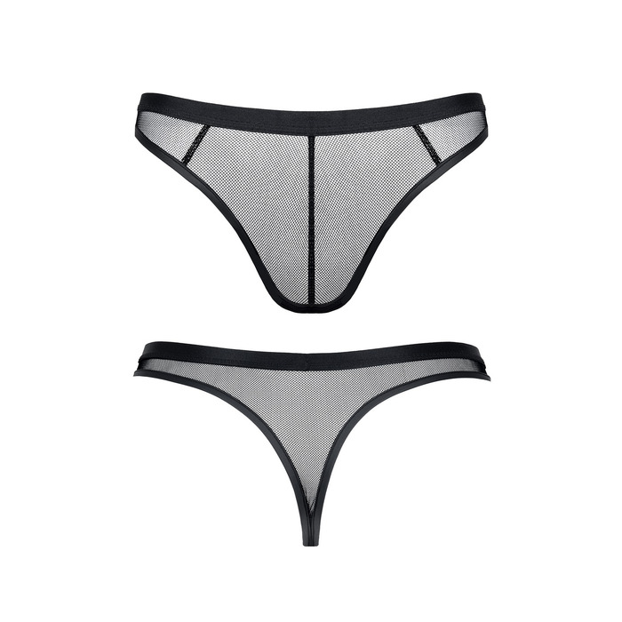 Мужские стринги из эластичной сеточки Regnes Fetish Planet черные, L