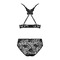 Комплект ажурный Obsessive Kokietta set Black S/M