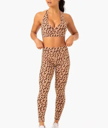 Леггинсы Ryderwear Hybrid Full Length Leggings - Tan Leopard