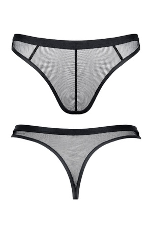 Мужские стринги из эластичной сеточки Regnes Fetish Planet черные, L