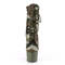 Ботинки Pleaser Adore-1020CAMO *Каблук 7 дюймов, 2 3/4 дюйма, шнуровка, боковая молния, зелёные