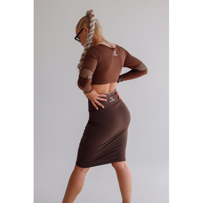 СПІДНИЦЯ BROWN PENCIL SKIRT KNEE-LENGTH 14686
