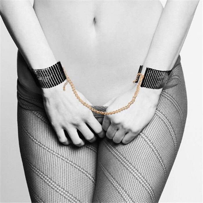 Браслеты-наручники DESIR METALLIQUE чорні Bijoux Indiscrets