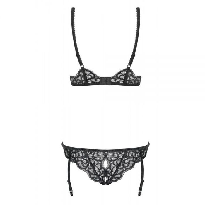 Боди Obsessive Laluna crotchless teddy black L/XL