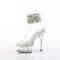 Босоніжки Pleaser Delight-691-2RS *6 дюймів на підборах, 1 3/4 дюйма з манжетою на щиколотці PF з RS, прозорі