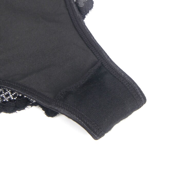 Трусики с кружевом сзади Star Night, чёрные, M-L