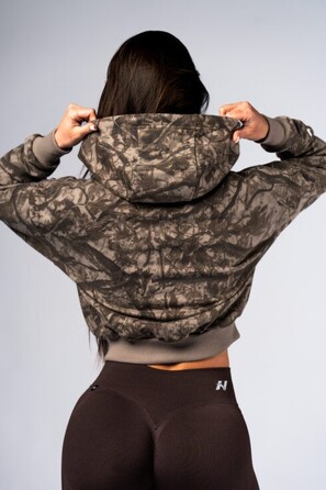 Спортивна кофта Nebbia Relaxed Zip Hoodie POWER Light Brown Camo 895