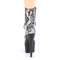 Чоботи Pleaser Adore-1020SP *7 дюймів на підборах, 2 3/4 дюйма на шнурівці спереду, збоку блискавка, срібляста голограма/чорний