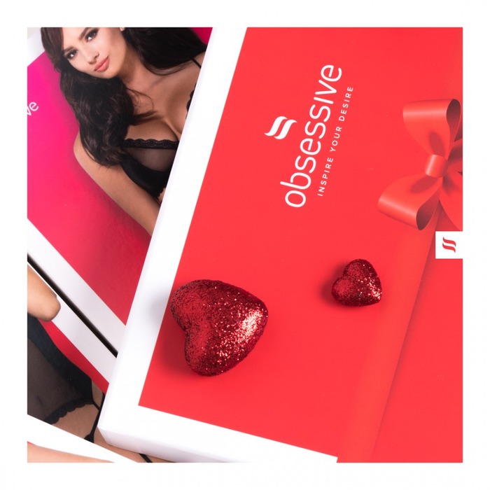 Комплект нижнего белья Obsessive Chic Amoria черный, M-L