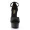 Босоніжки Pleaser Delight-618PS *6 дюймів на підборах, 1 3/4 дюйма, закритий ремінець на щиколотці ззаду, босоніжки D'Orsay, чорні