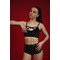 Sparkle Lurex Set — Блискучий Комплект із Велюровим Топом і Шортами для Танців та Сцени - чорний у крапку