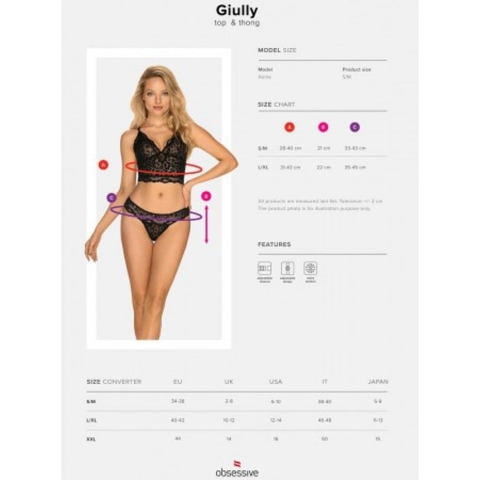 Комплект Obsessive GIULLY L/XL