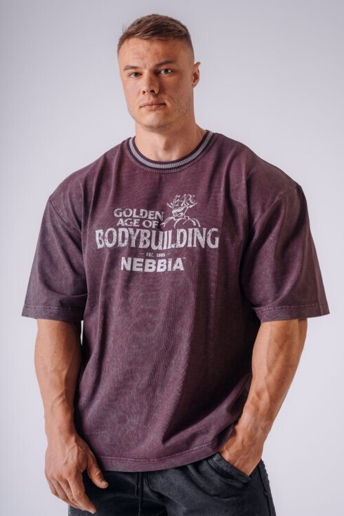 Футболка NEBBIA x Olympia Heavyweight Cotton T-Shirt Bordo 941