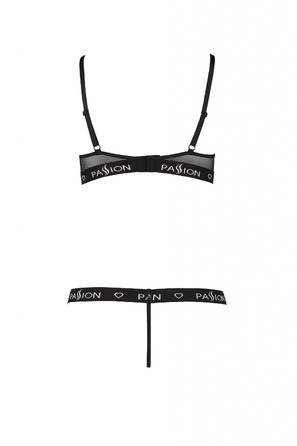 Комплект білизни з напіввідкритими грудьми Kyouka Passion, чорний, S/M