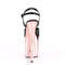 Босоніжки Pleaser Flamingo-809 *8 дюймів на підборах, 4 дюйми з ремінцем на щиколотці, чорні/рожево-золоті