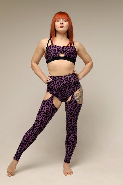 Intrigue Wild — Легінси З Анімалістичним Принтом Для Pole Dance, Exotic Та Heels - фіолетовий леопард