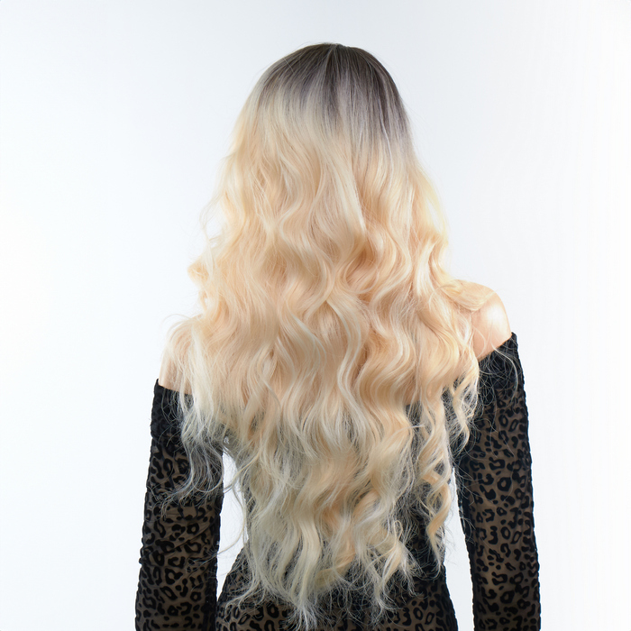 Перука довга кучерява Fetish Hair, балаяж блонд, 65 см