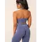 Топ Ryderwear Lift Rib Seamless Halter Sports Bra - Denim Blue
