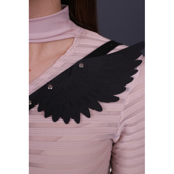 Портупея з крилами 'модель black Angel 3', екошкіра, ручна робота, червоний