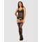 Комплект корсет з трусиками Obsessive 860-COR-1 чорний, S/M