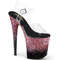 Босоножки Pleaser Flamingo-808SS. Каблук 8 дюймов, ремешок на щиколотке 4 дюйма. Цвет: прозрачный/розовый.
