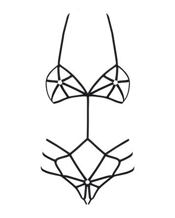 Боді Obsessive SLAVE S/M чорний