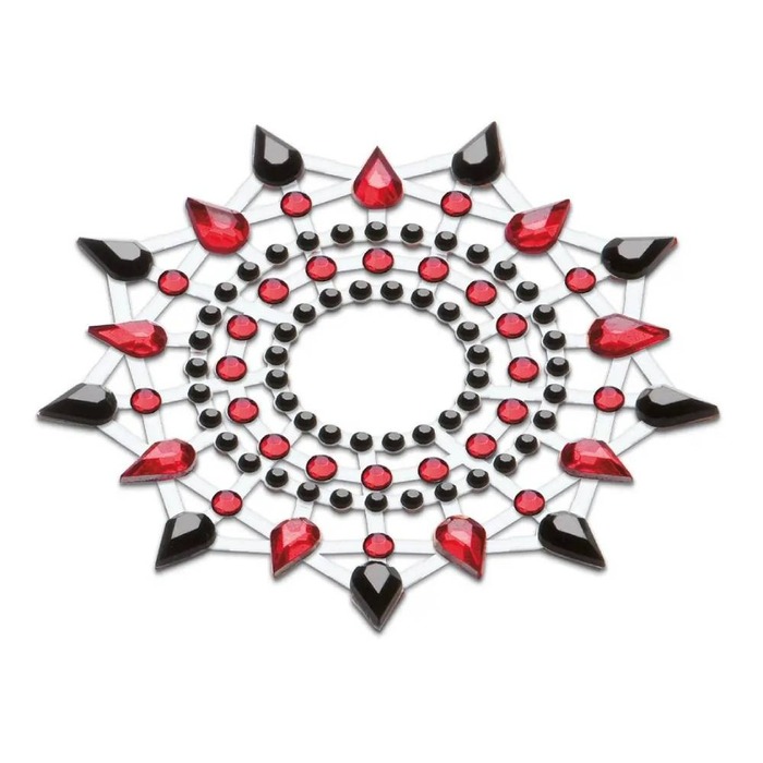 Украшения со стразами для груди Gloria Petits Joujoux, красно-черные