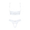 Белый комплект Obsessive Heavenlly лиф открытый и трусики с открытым доступом, XS/S