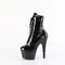 Чоботи Pleaser Adore-1020GP на підборах 7 дюймів, черевики на шнурівці спереду 2 3/4 дюйма з PF, чорні