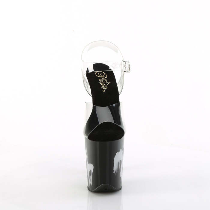 Босоніжки Flamingo-808NLSG на підборах 8 дюймів, ремінець на щиколотці 4 дюйми з підсвічуванням LED, прозорі/різнокольорові