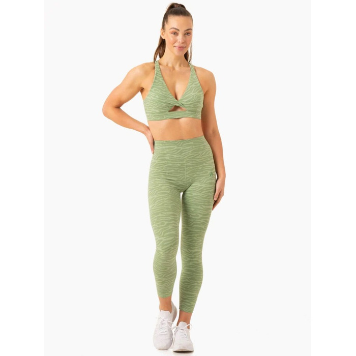 Леггинсы Transform High Waisted Leggings - Jade Green Zebra